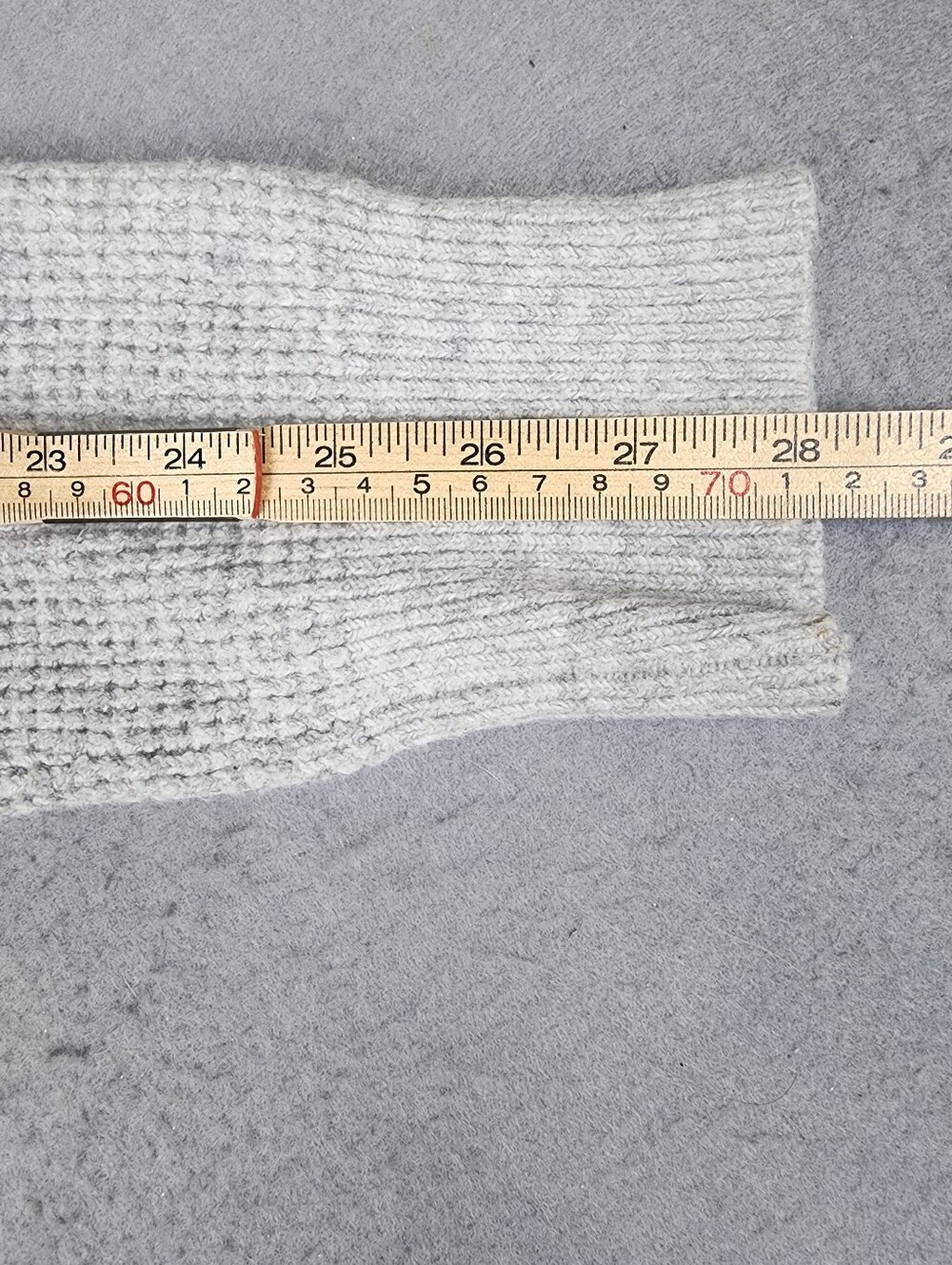 Aerie Light Gray Hooded Knit Sweater V Neck Oversized Womens Small - Picture 9 of 9